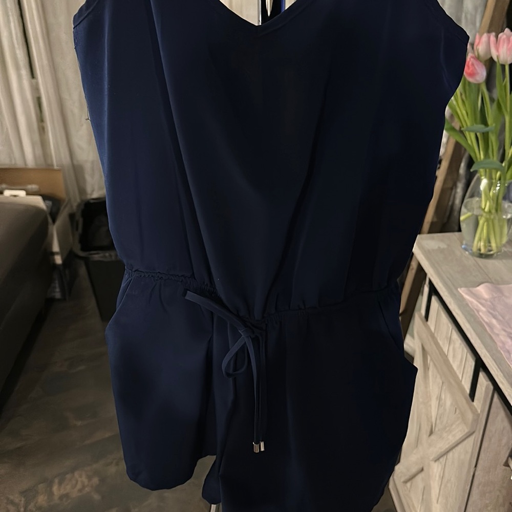 Navy shorts romper! Great as a Cover up too!